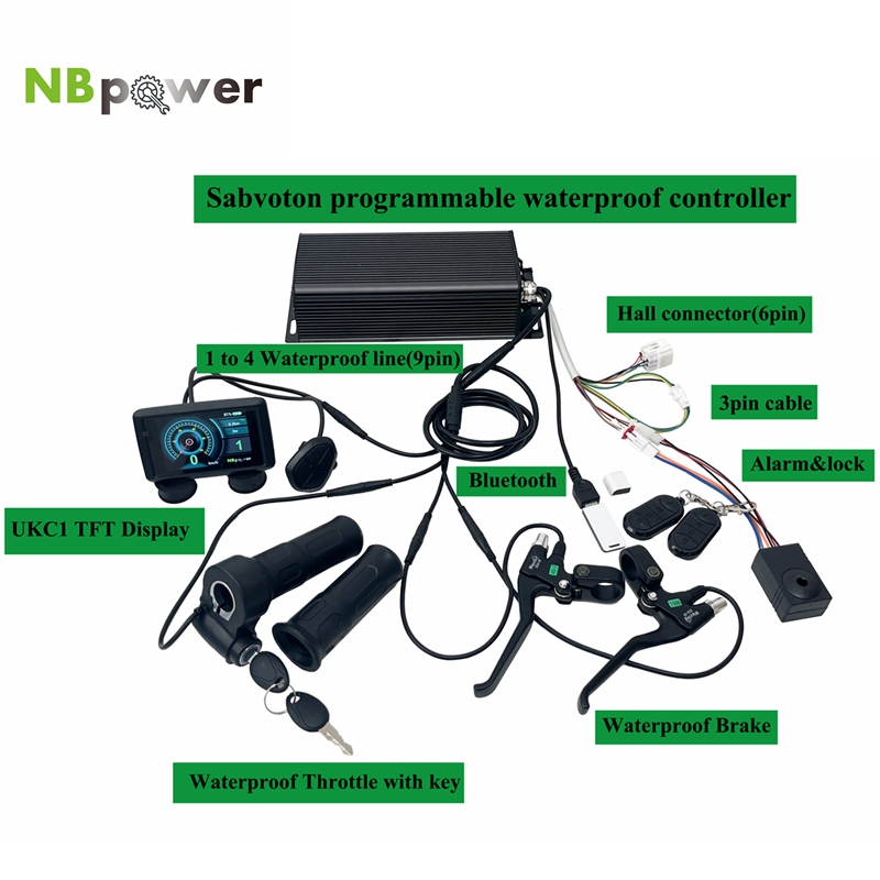 72V 100A Sabvoton Controller - Programmeerbare Sabvoton SVMC 72V 80A 100A