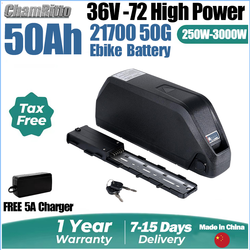 72V 50Ah 21700 Lithium Battery - 48V 30AH Elektrische Fiets Batterij 21700