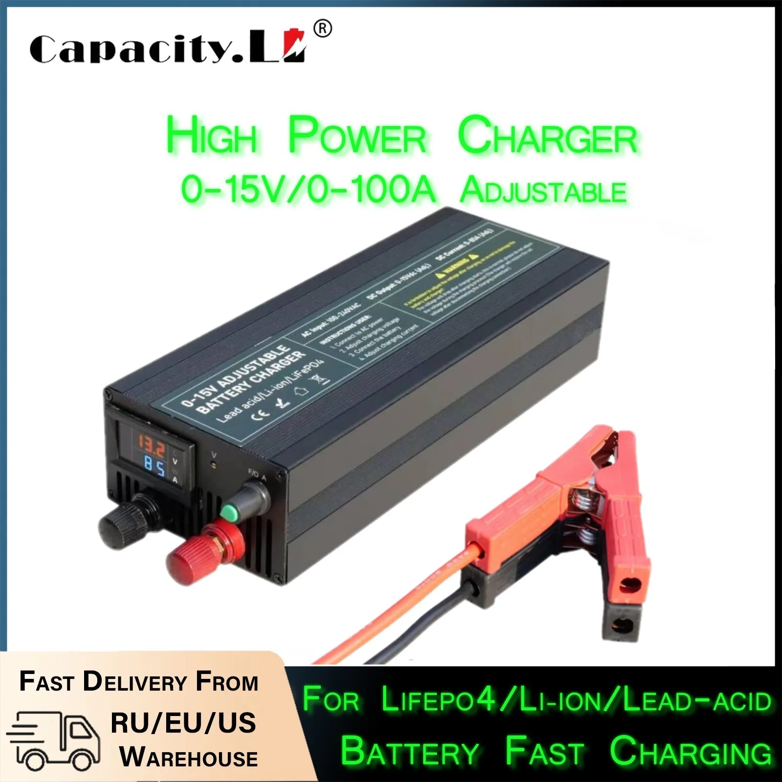 60A100A CC CV verstelbare batt - 84V 20A Smart Charger recensie en prijs