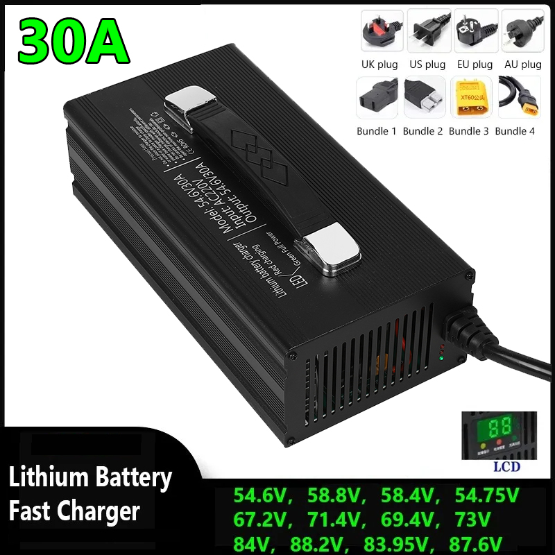 48V 60V 72V 30A Intelligentie  - 84V 20A Smart Charger recensie en prijs