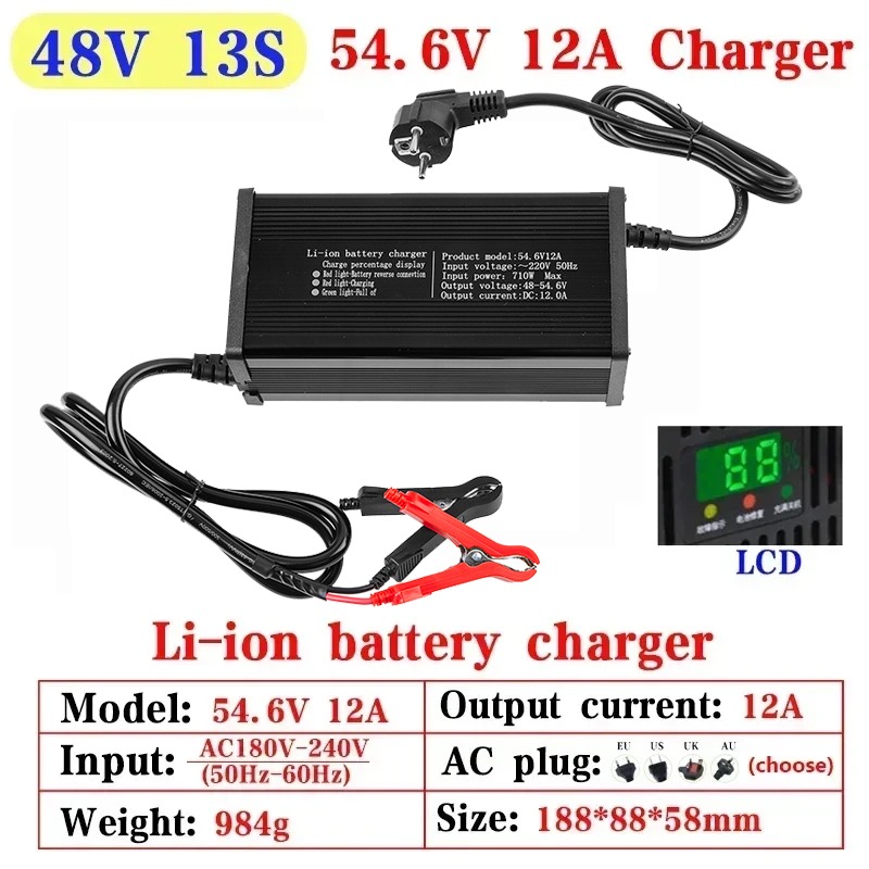 High-power 48V 5A 8A 10A 12A 1 - 84V 20A Smart Charger recensie en prijs