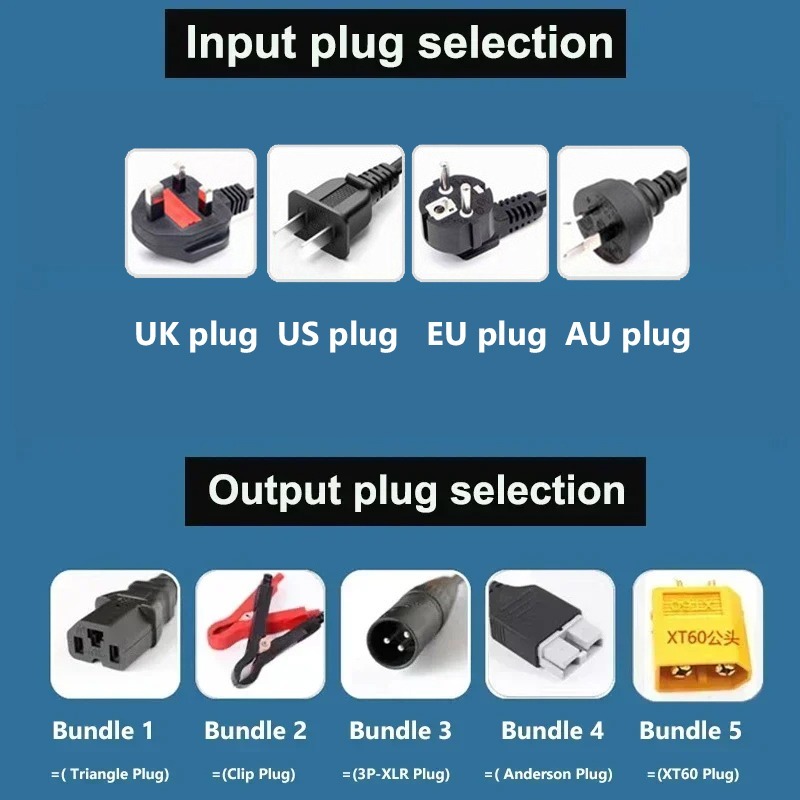 High-power 48V 5A 8A 10A 12A 1 - 84V 20A Smart Charger recensie en prijs